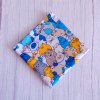 Textil szalvéta / kék - sárga cicák