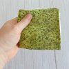 Mosogató kendő - sötétzöld virágok