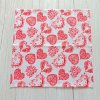 Textil szalvéta / barokk szívek- piros