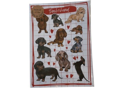 TeryArt psí samolepky (arch) - Jezevčík