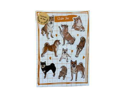 TeryArt psí samolepky (arch) - Shiba Inu