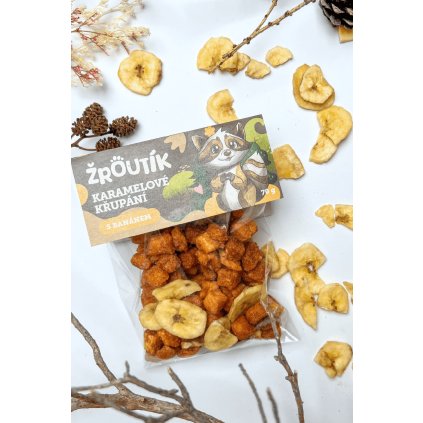 Karamelové křupání s banánem