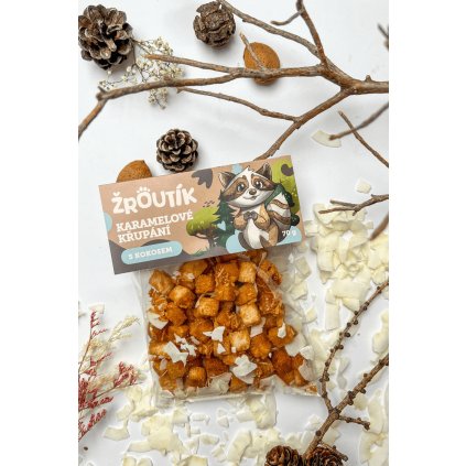 Karamelové křupání s kokosem