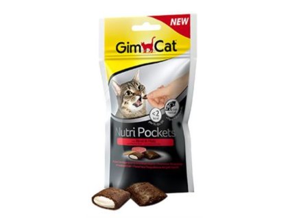 GimCat Nutri Pockets hovězí & maltóza 60 g