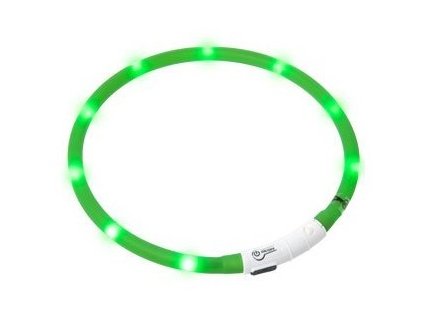 Karlie obojek USB Visio Light zelený 70cm