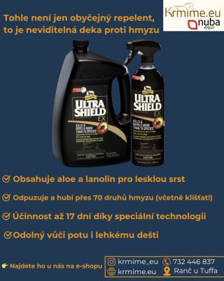 Až 17 DNÍ bez hmyzu? Ano, čtete správně! 🛡️🐎 Už vás nebaví stříkat koně každou hodinu? S repelentem Absorbine UltraShield...