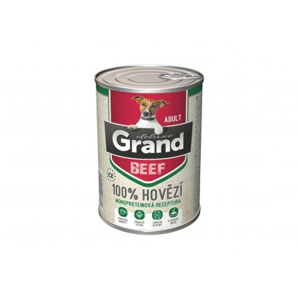 83113 konzerva grand deluxe dog adult 100 hovezi 400g