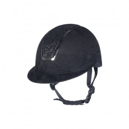 Jezdecká helma Lady Shield Sparkle Velours černá