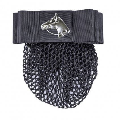 Síťka na vlasy s ozdobou ČERNÁ
