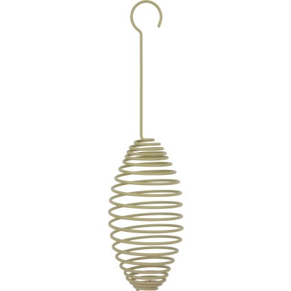 Krmítko venkovní SPIRAL na loj.koule kovové zelené 15cm