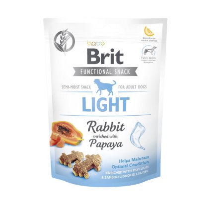 brit care dog functional snack light rabbit 150g