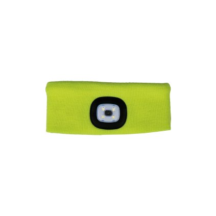 Elastická čelenka Honey s LED světlem, neon žlutá