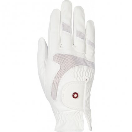 Jezdecké rukavice Professional Air Mesh BÍLÁ