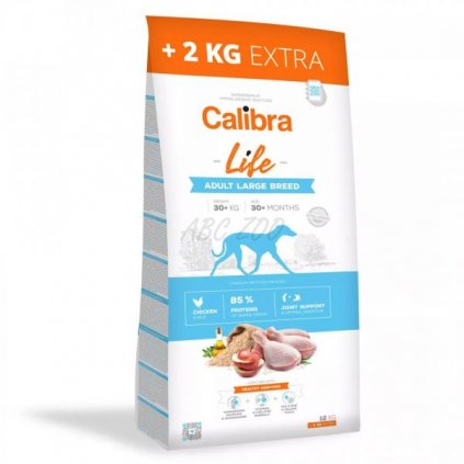 calibra dog life adult large breed chicken 12 2 kg gratis