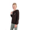 sweatjacke mia detska mikina s kapuci a konskym motivem hneda2