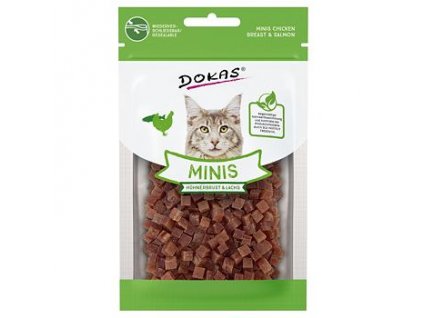 dokas cat minis kosticky z kurecich prsou a lososa se santou 30g