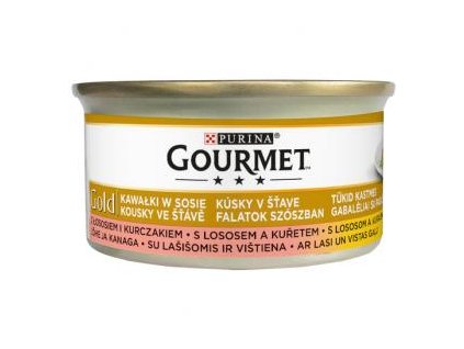 vyr 9906gourmet gold kk 24 85g kousky masa ve stave s lososem a kurecim masem 1