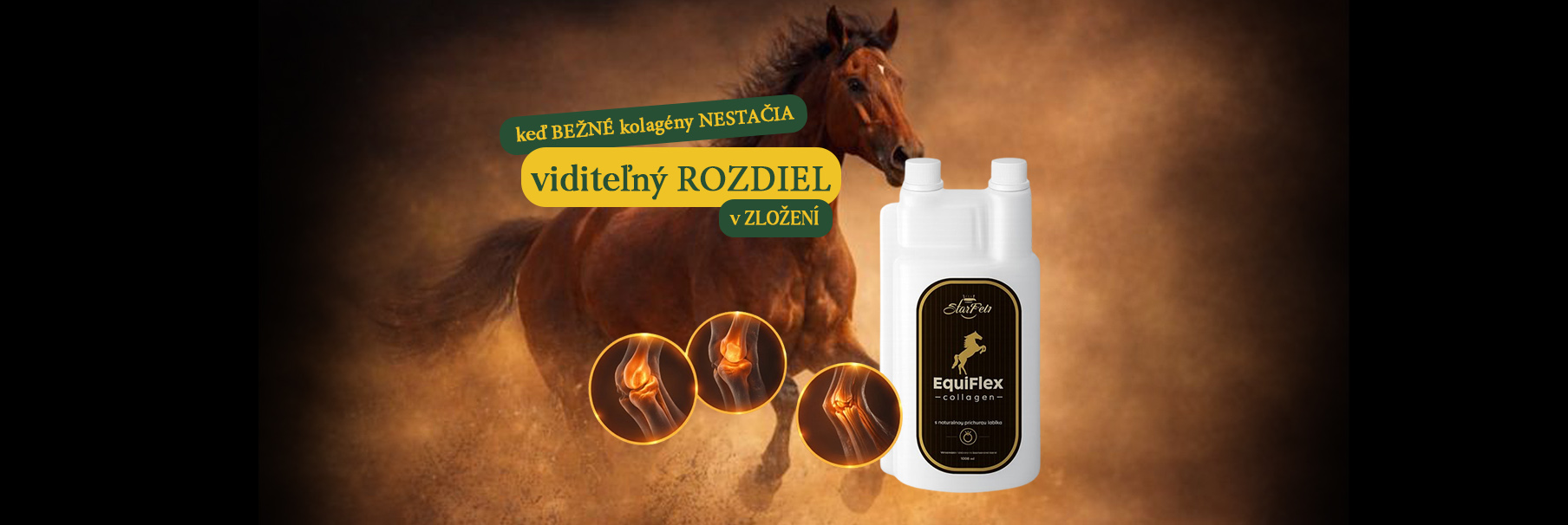 Kolagén pre kone EquiFlex – prémiová výživa kĺbov, šliach a väzov, pohybový aparát koňa