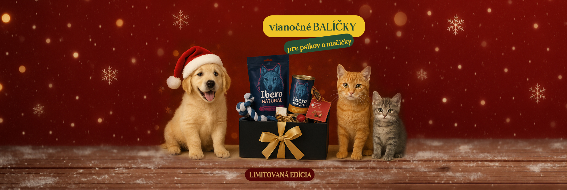Vianočné balíčky Ibero Natural pre psíkov a mačičky