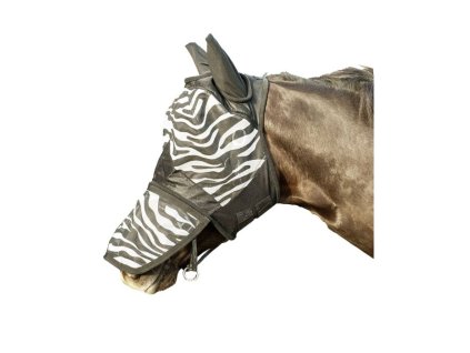 Maska proti hmyzu Zebra  maska pre koňa