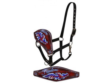 Westernová ohlávka „Freedom Leather Noseband“
