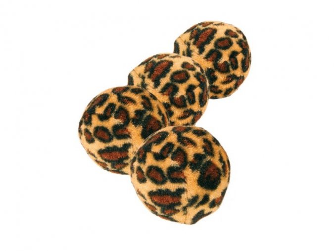 Míčky leopardí motiv 4cm, 4ks
