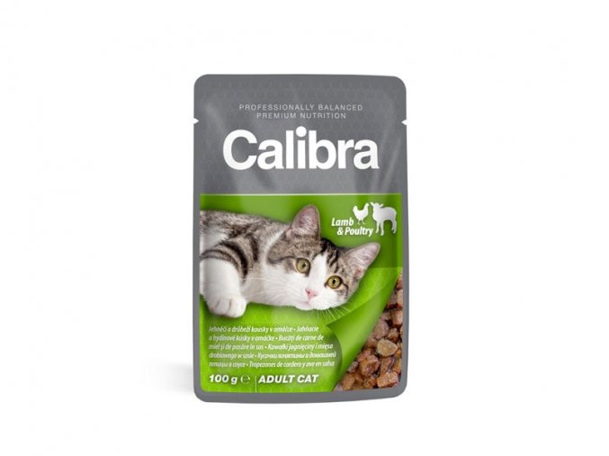 Calibra Cat kapsa jehněčí a drůbeží v omáčce 100g