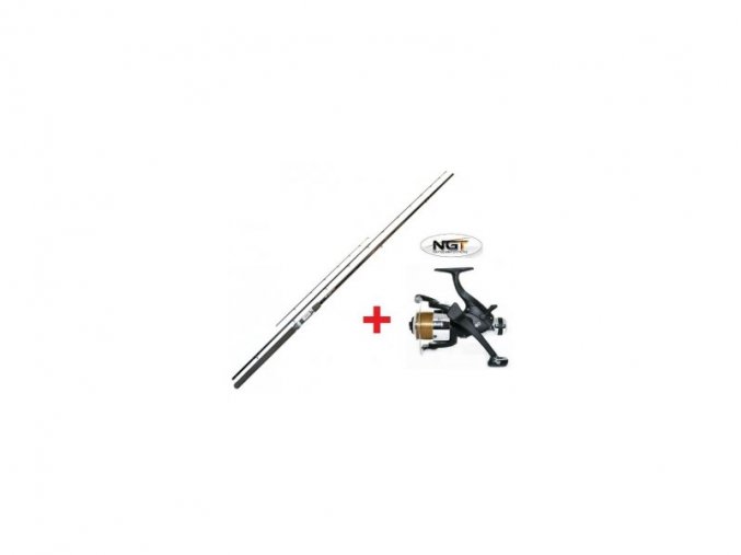 NGT Prut Feeder Max Medium 3m/75gr + Naviják Carp Runner EG40 ZDArma