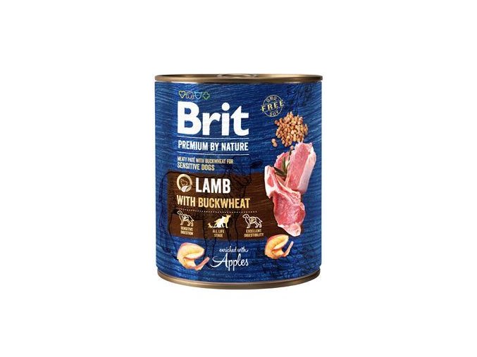 brit premium dog by nature konz lamb buckwheat 800g