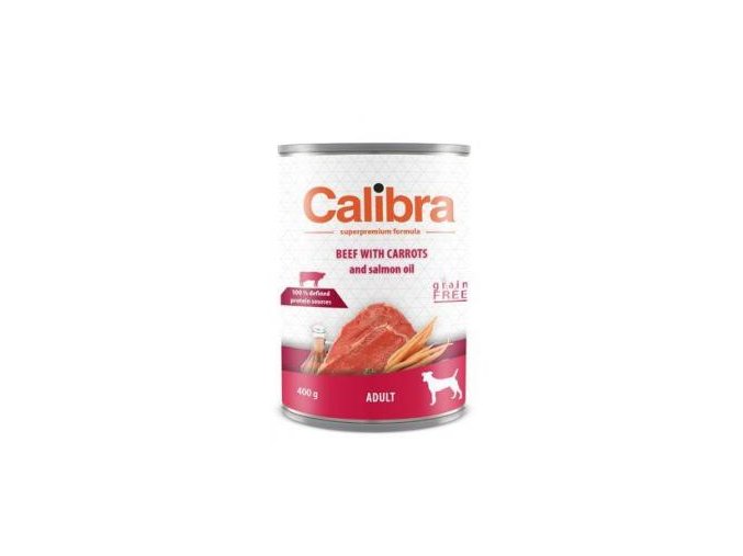 calibra dog adult hovezi s mrkvi 400g