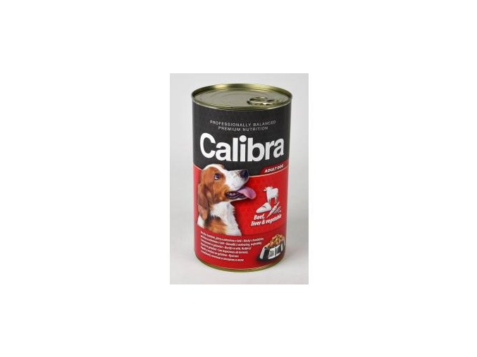 eco pack calibra dog konzerva hovezi jatra zelenina v zele 12 x1240g