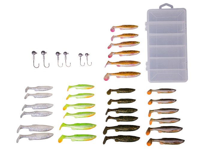 Set nástrah SAVAGE GEAR Fat Minnow T-Tail Kit