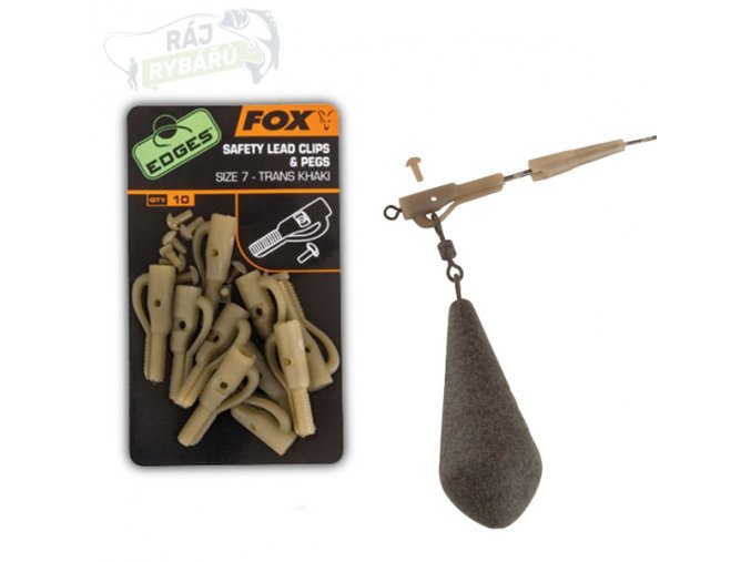 fox zavesky na olovo s kolicky edges lead clip pegs vel 7