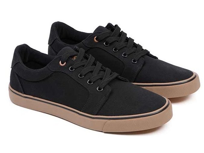 fox boty black canvas shoe