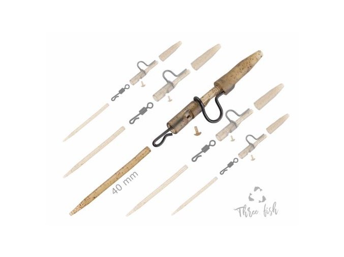NOVINKA-ZFISH Závěska Heavy Duty Clip Complete Pin Set 40 mm KOD 9184