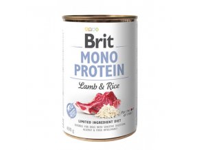 brit dog konz mono protein lamb brown rice 400g