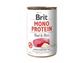 brit dog konz mono protein beef brown rice 400g