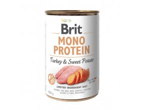 brit dog konz mono protein turkey sweet potato 400g