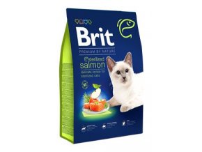 brit premium cat by nature sterilized salmon 8kg