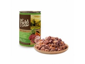 44604 sams field true chicken and calf meat with carrot for puppies 400 g 0
