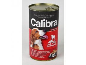 eco pack calibra dog konzerva hovezi jatra zelenina v zele 12 x1240g