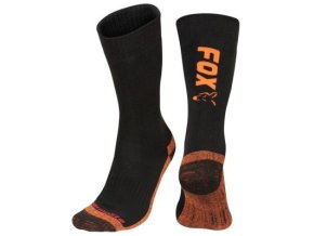 ponožky Fox Black / Orange Thermolite long sock  Dostupné ve dvou velikostech: 6-9 (EU 40-43) cfw 116 a 10-13 (EU 44-47)cfw 117