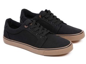 fox boty black canvas shoe