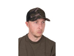 fox ksiltovka black camo trucker cap