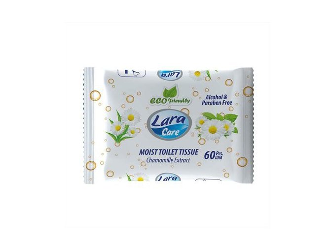 Lara vlhčený toaletní papír 60ks heřmánek