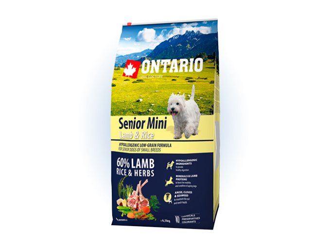 ontario senior mini lamb rice 6 5kg original