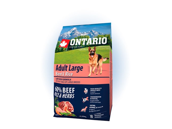 ontario adult large beef rice 2 25 kg original