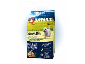 ontario senior mini lamb rice 2 25kg original