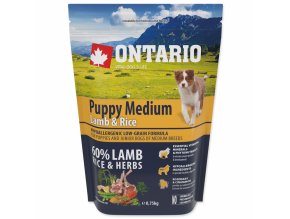 ontario puppy medium lamb rice 0 75kg original