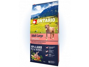 ontario adult large lamb rice 12kg 4 konzervy zdarma original